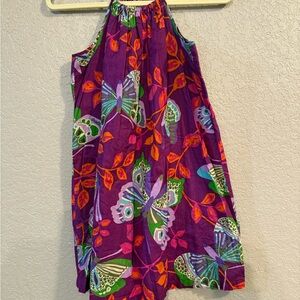 Colorful Butterfly Print Kids Dress Size 12